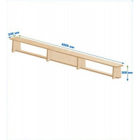 Скамейка гимнастическая 4000мм (фанерная) ножки фанера Dinamika