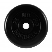 Диск обрезиненный d51мм MB Barbell MB-PltB51-25 25кг черный