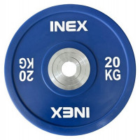 Олимпийский диск в уретане 20кг Inex PU Bumper Plate TF-P2100-20 синий\белый