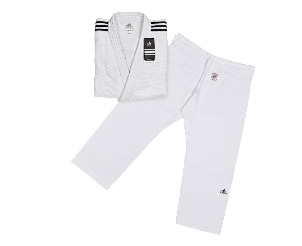 Кимоно для дзюдо Adidas Champion 2 IJF Slim Fit белое J-IJFS 979_800