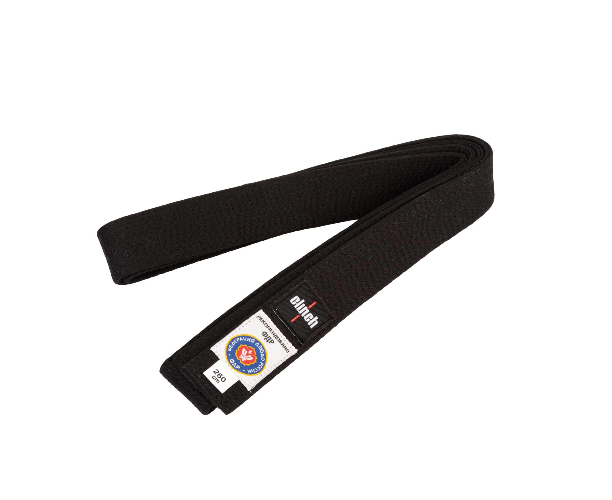 Пояс для дзюдо Clinch Judo Competition Belt FDR C300 черный 2000_1635