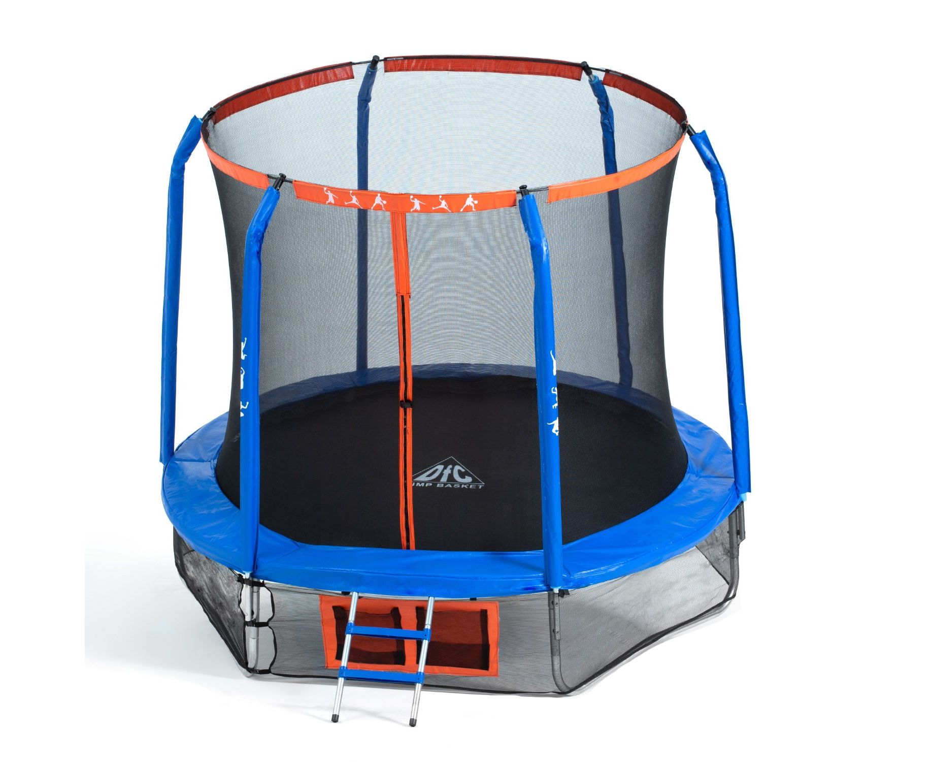 Батут DFC Jump Basket 10ft внутр.сетка, лестница (305cм) 10FT-JBSK-B 1834_1500