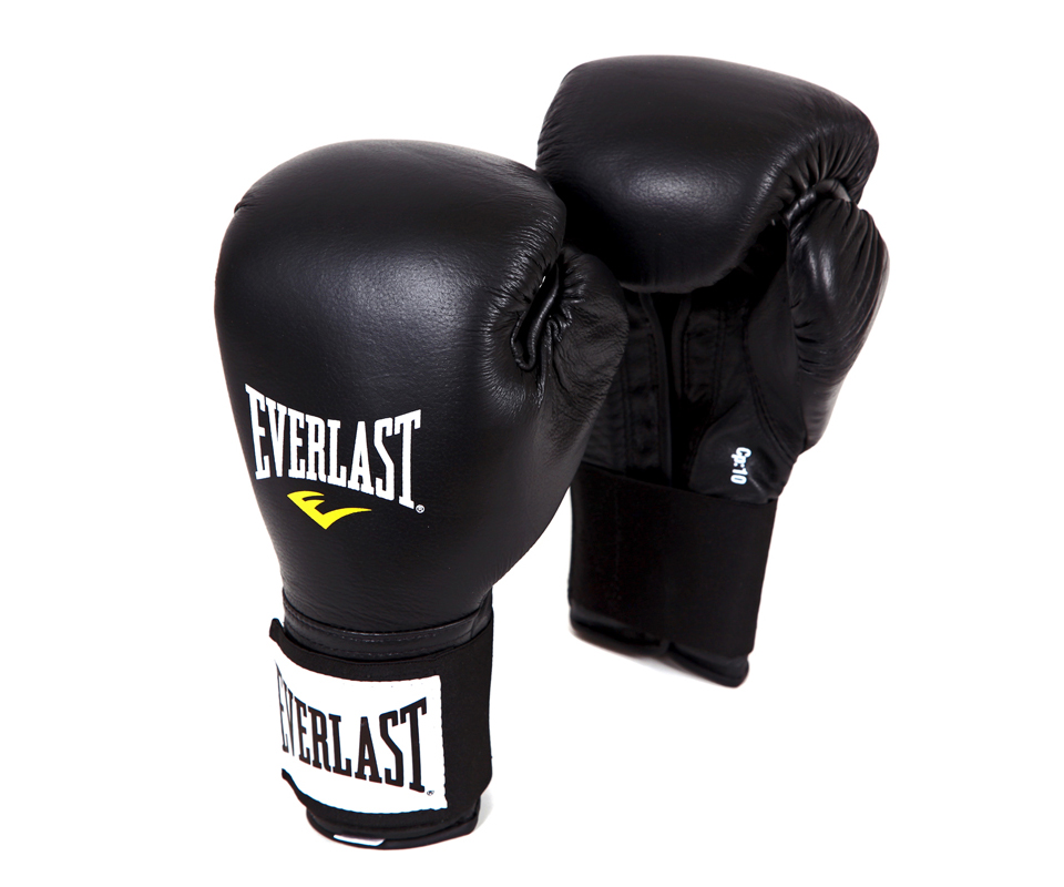 Перчатки тренировочные Everlast 141001U черный, 10 oz 960_800