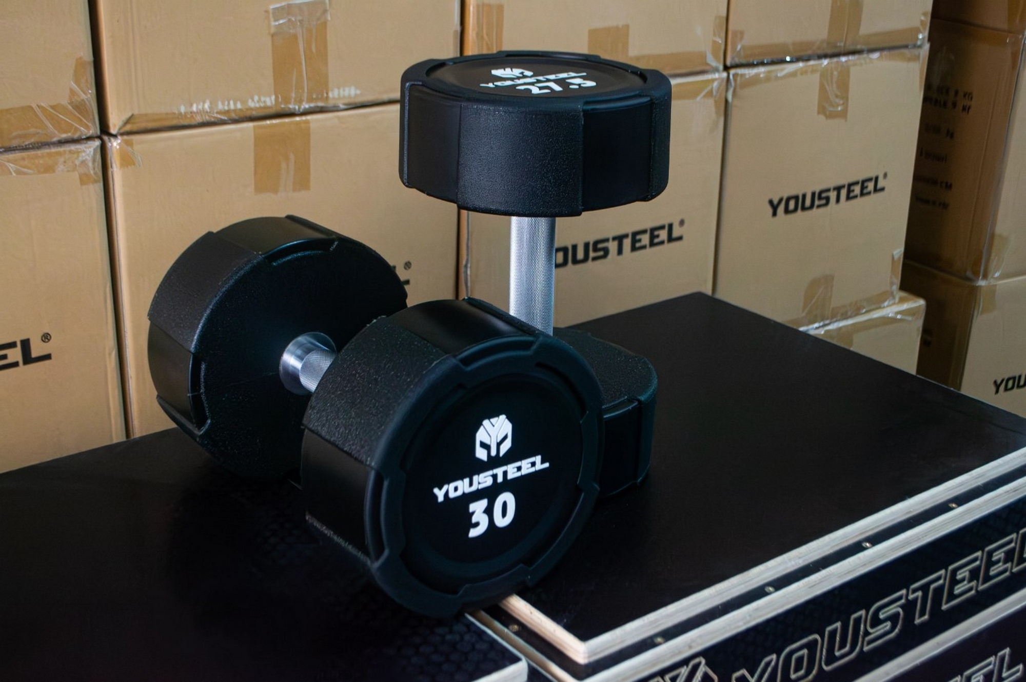 Гантель EVO 30кг полиуретановая YouSteel 2000_1330