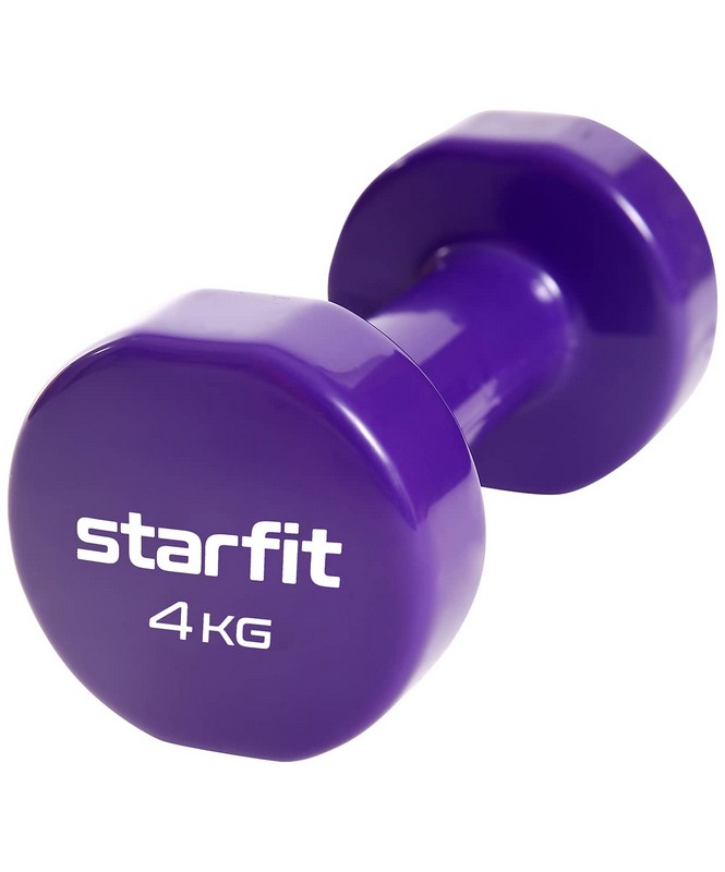 Гантель виниловая Core 4 кг Star Fit DB-101 фиолетовый 665_800