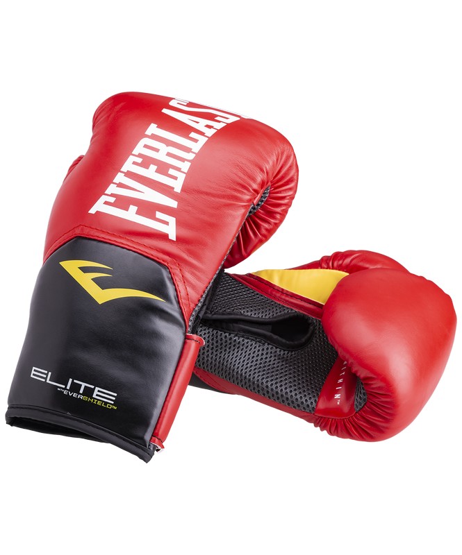 Перчатки боксерские Everlast Elite ProStyle P00001198, 14oz, к/з, красный 665_800